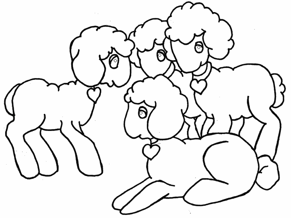 ぬりえページ: 子羊 (動物) #205 - 無料の印刷可能なぬりえページ