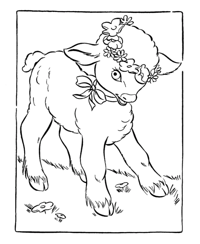 ぬりえページ: 子羊 (動物) #206 - 無料の印刷可能なぬりえページ