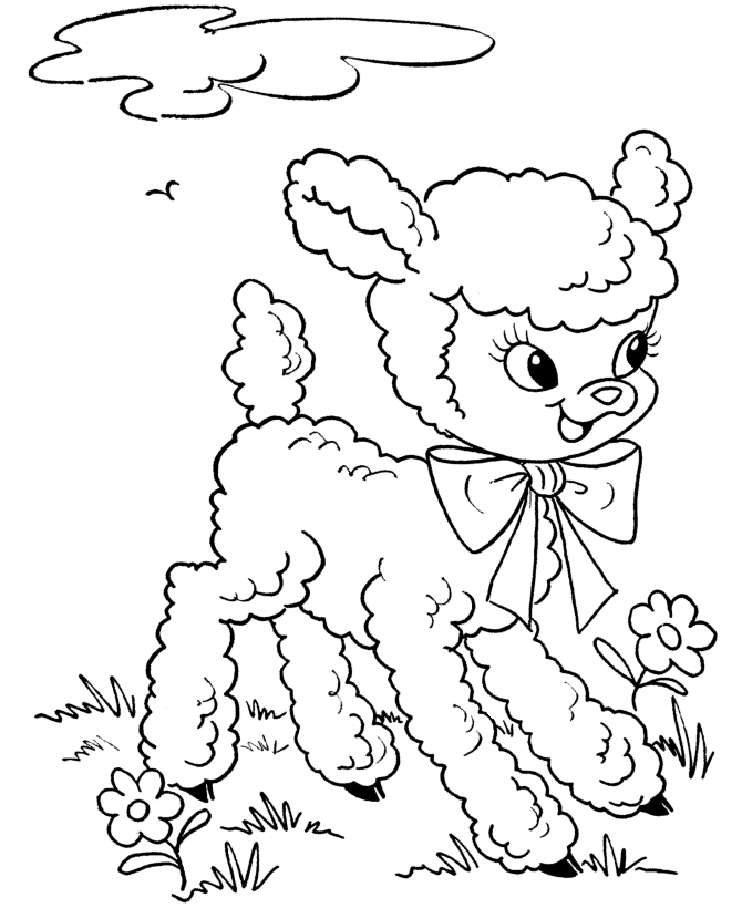 ぬりえページ: 子羊 (動物) #219 - 無料の印刷可能なぬりえページ