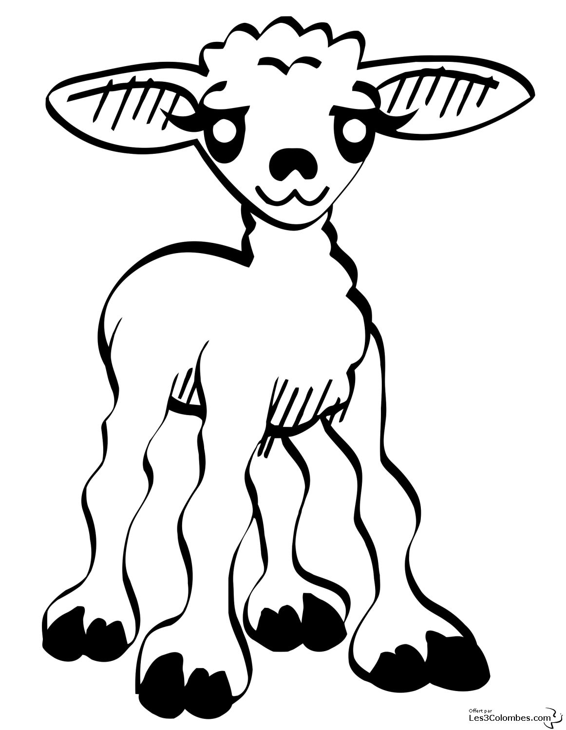 ぬりえページ: 子羊 (動物) #221 - 無料の印刷可能なぬりえページ