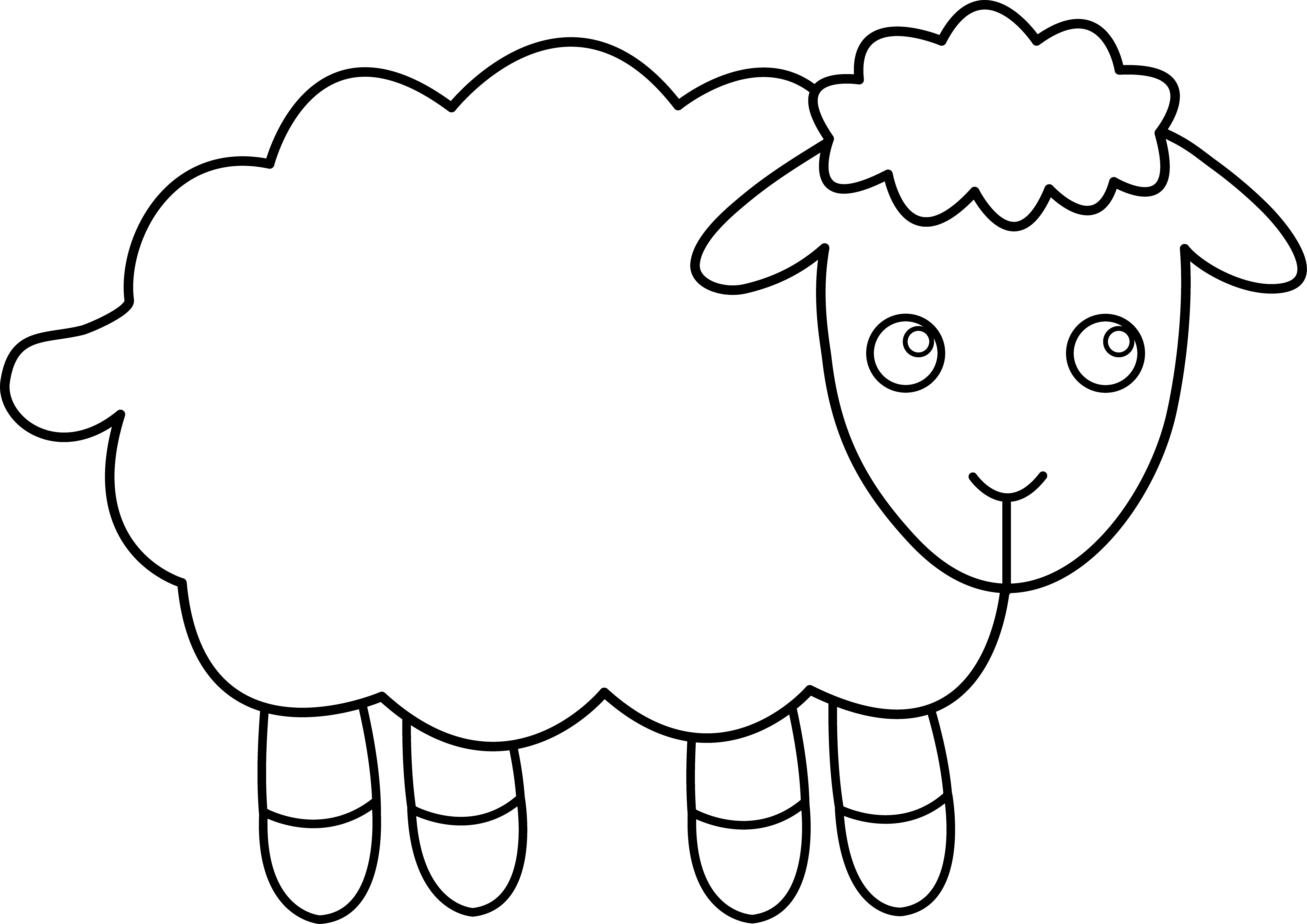 ぬりえページ: 子羊 (動物) #259 - 無料の印刷可能なぬりえページ