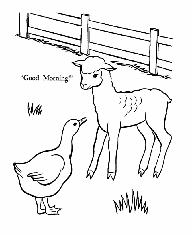 ぬりえページ: 子羊 (動物) #273 - 無料の印刷可能なぬりえページ