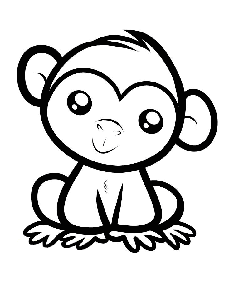 ぬりえページ: 猿 (動物) #14140 - 無料の印刷可能なぬりえページ