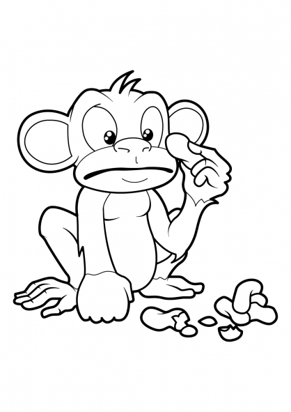 ぬりえページ: 猿 (動物) #14157 - 無料の印刷可能なぬりえページ
