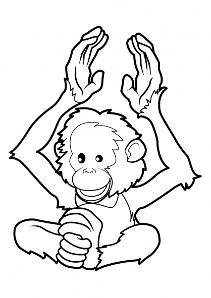 ぬりえページ: 猿 (動物) #14158 - 無料の印刷可能なぬりえページ