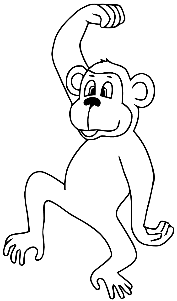 ぬりえページ: 猿 (動物) #14164 - 無料の印刷可能なぬりえページ