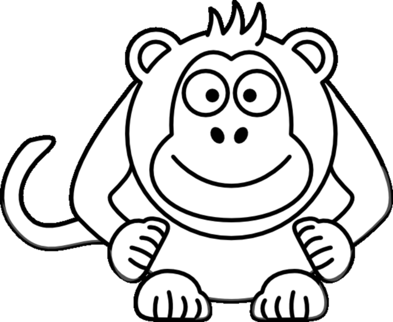 ぬりえページ: 猿 (動物) #14165 - 無料の印刷可能なぬりえページ