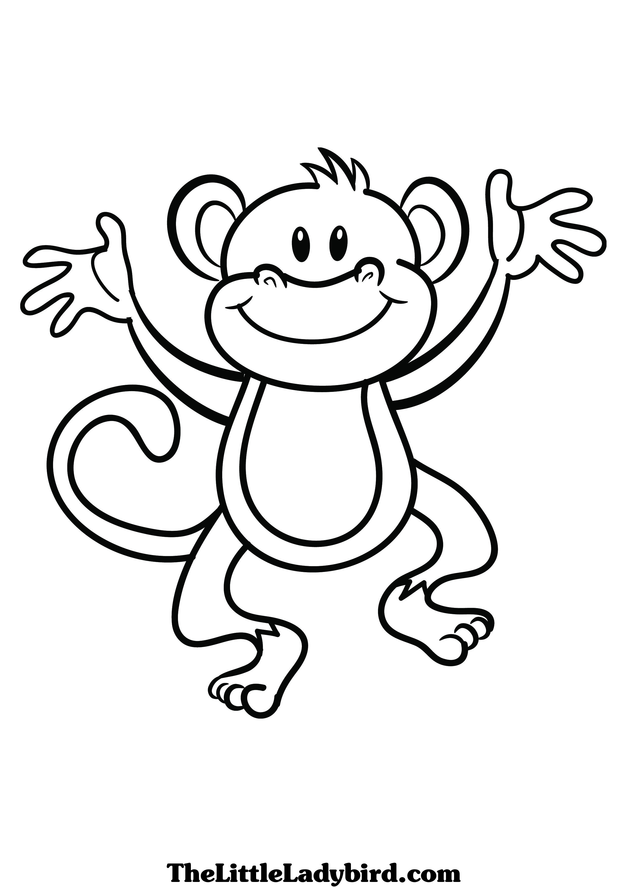 ぬりえページ: 猿 (動物) #14167 - 無料の印刷可能なぬりえページ