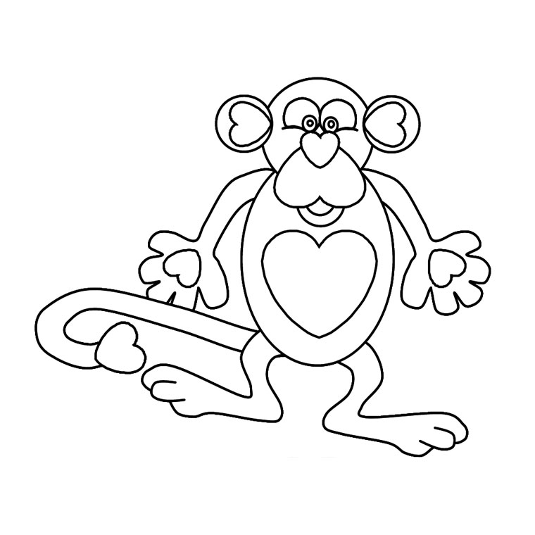 ぬりえページ: 猿 (動物) #14226 - 無料の印刷可能なぬりえページ