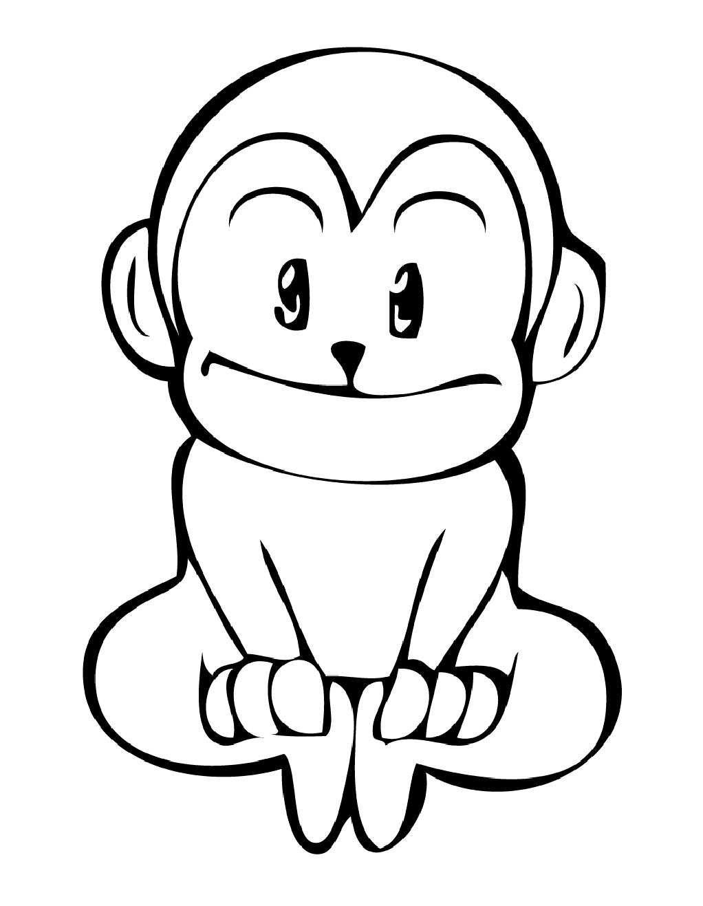 ぬりえページ: 猿 (動物) #14253 - 無料の印刷可能なぬりえページ