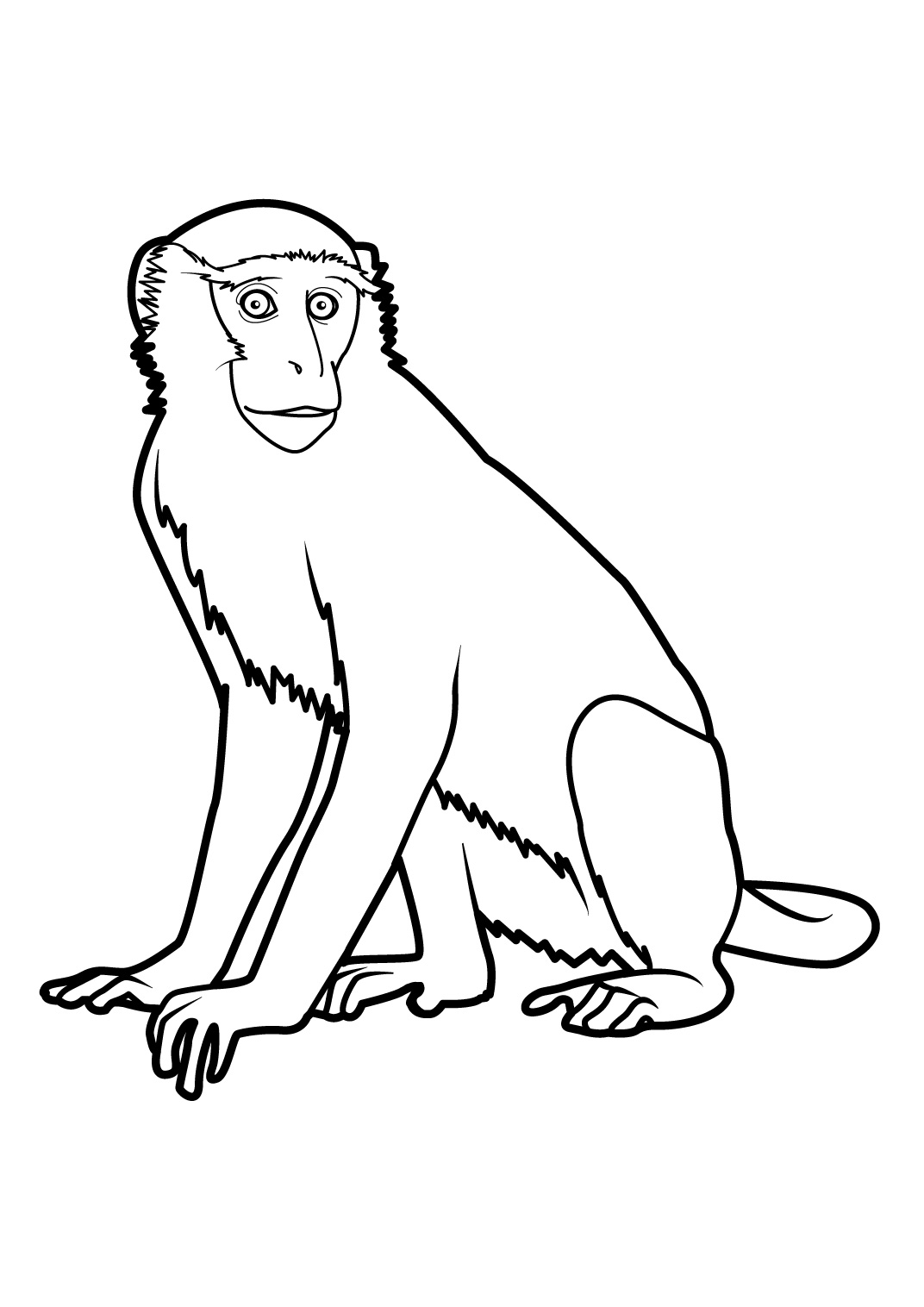ぬりえページ: 猿 (動物) #14259 - 無料の印刷可能なぬりえページ