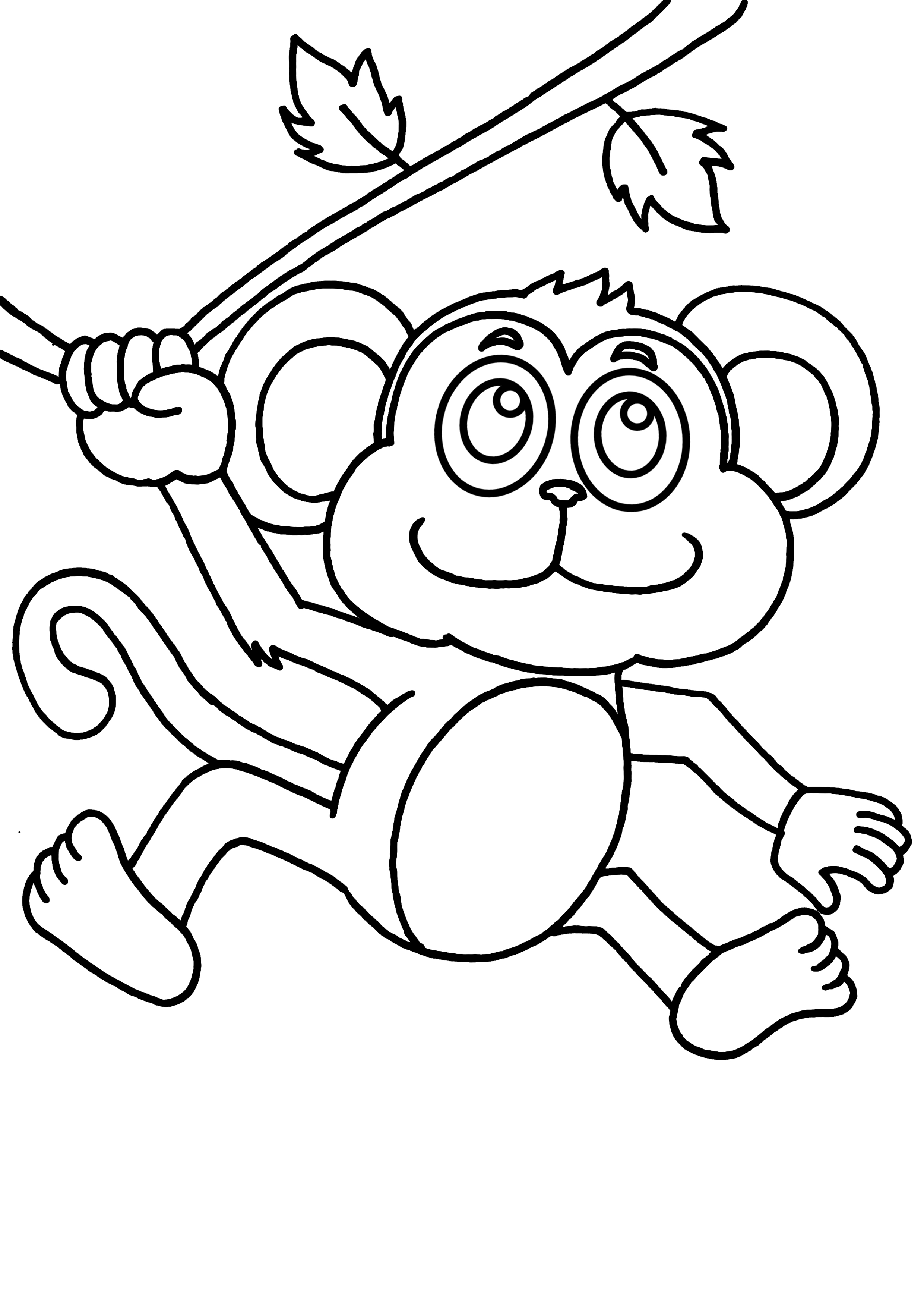 ぬりえページ: 猿 (動物) #14264 - 無料の印刷可能なぬりえページ