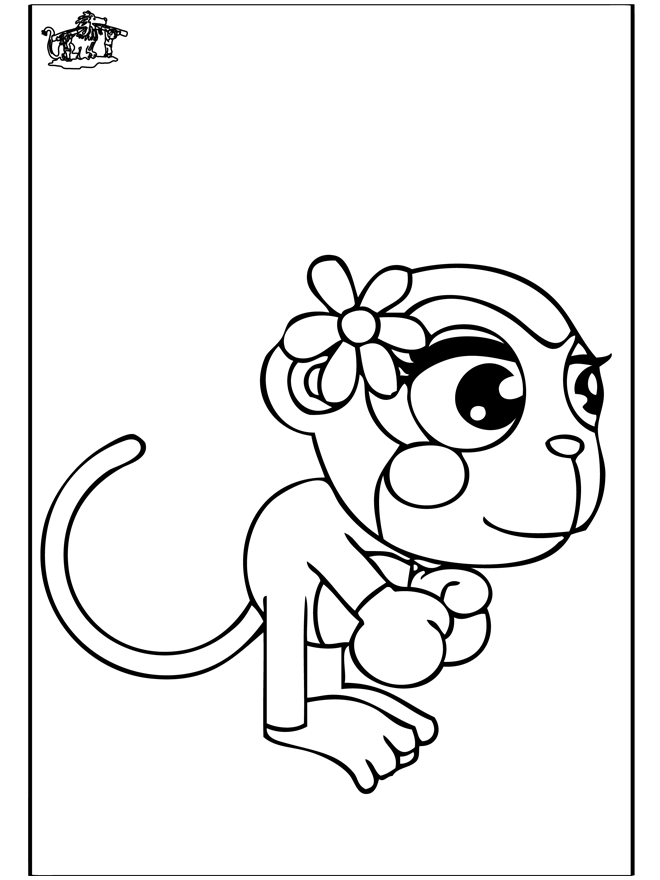 ぬりえページ: 猿 (動物) #14306 - 無料の印刷可能なぬりえページ