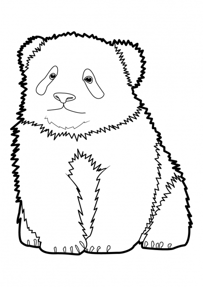 ぬりえページ: パンダ (動物) #12518 - 無料の印刷可能なぬりえページ