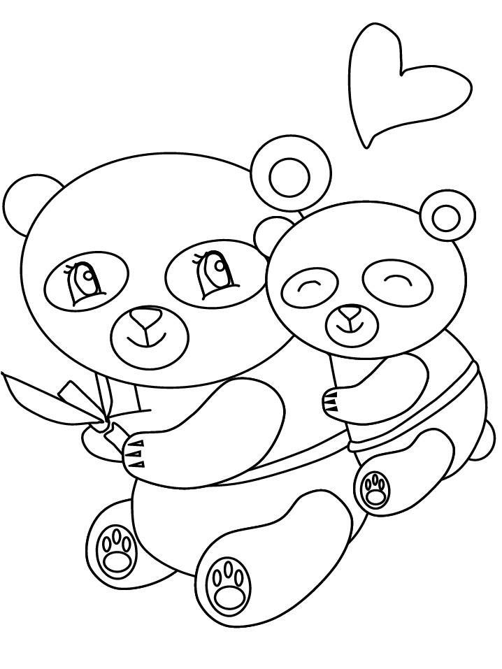 ぬりえページ: パンダ (動物) #12520 - 無料の印刷可能なぬりえページ