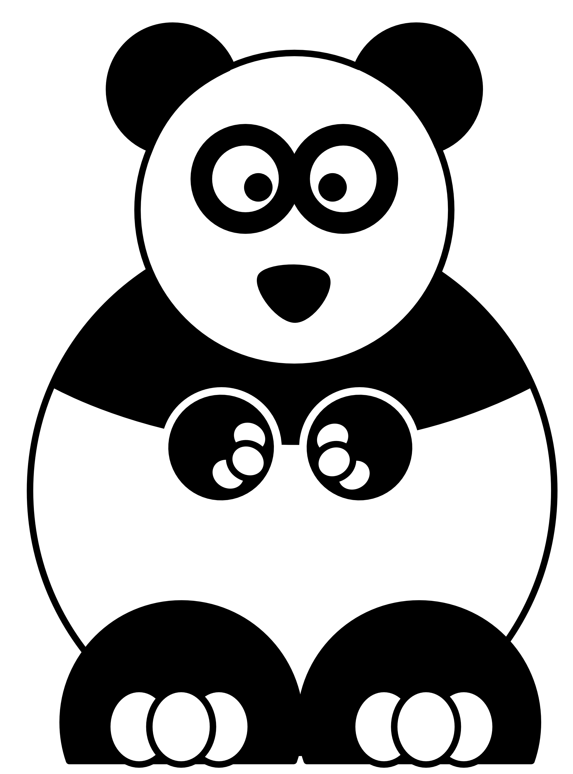 ぬりえページ: パンダ (動物) #12538 - 無料の印刷可能なぬりえページ