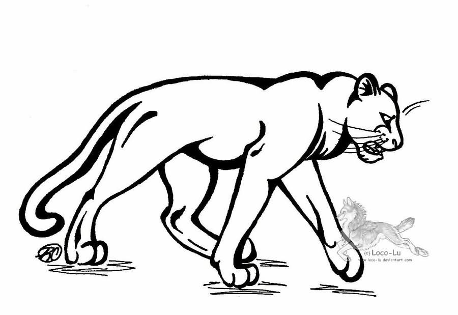 ぬりえページ: パンサー (動物) #15627 - 無料の印刷可能なぬりえページ