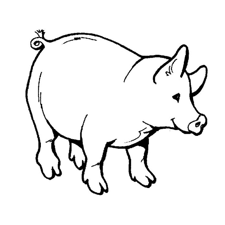 ぬりえページ: 豚 (動物) #3585 - 無料の印刷可能なぬりえページ