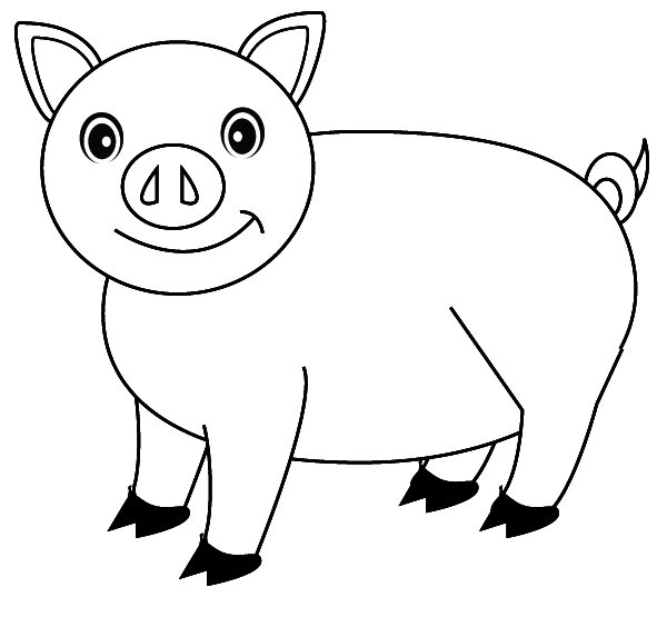 ぬりえページ: 豚 (動物) #3587 - 無料の印刷可能なぬりえページ