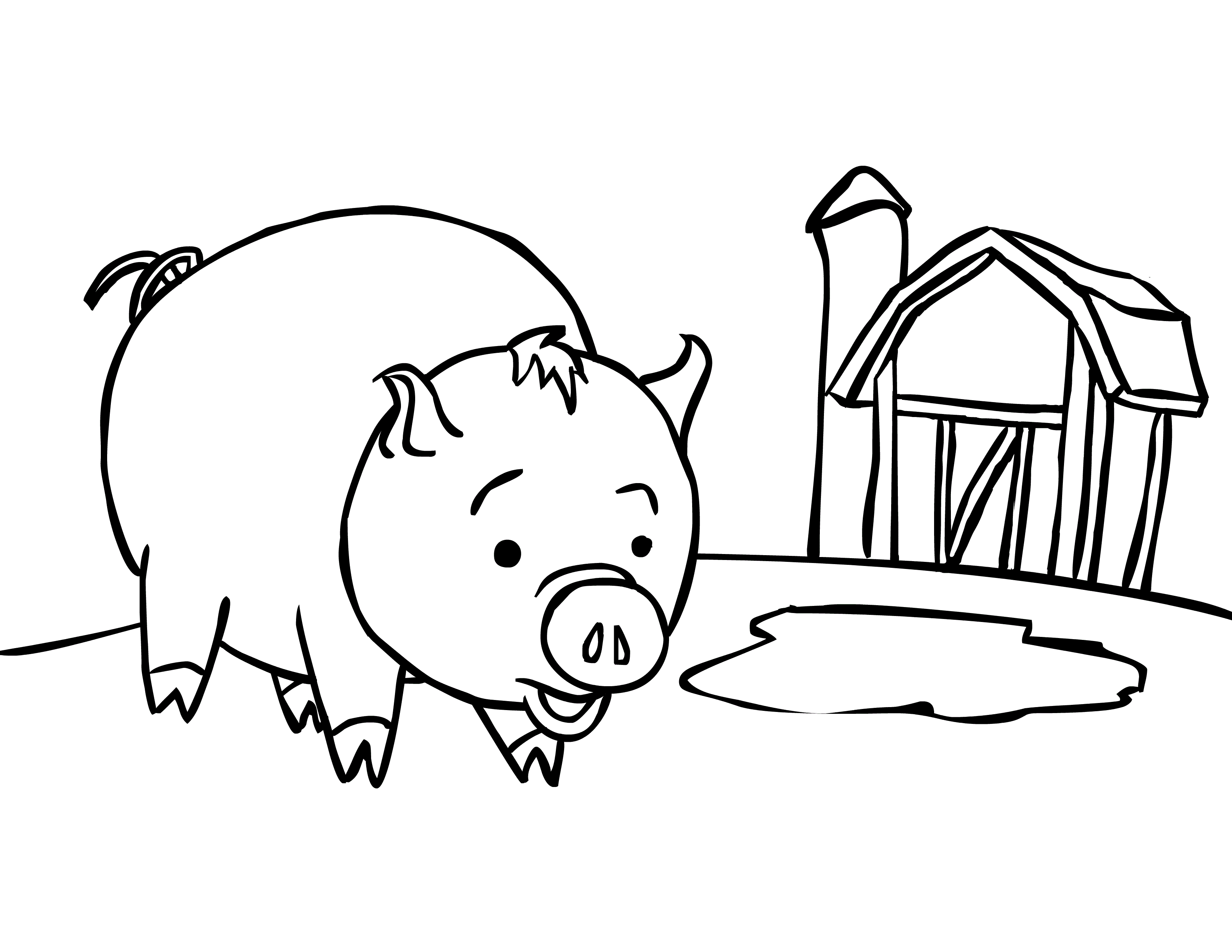 ぬりえページ: 豚 (動物) #3598 - 無料の印刷可能なぬりえページ