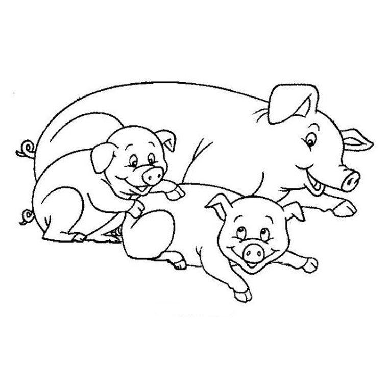 ぬりえページ: 豚 (動物) #3601 - 無料の印刷可能なぬりえページ