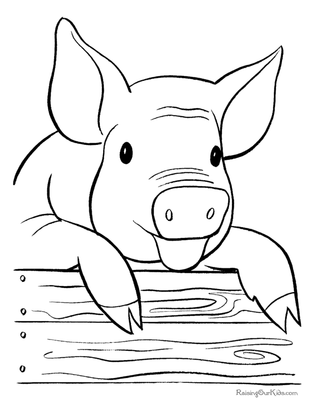 ぬりえページ: 豚 (動物) #3605 - 無料の印刷可能なぬりえページ