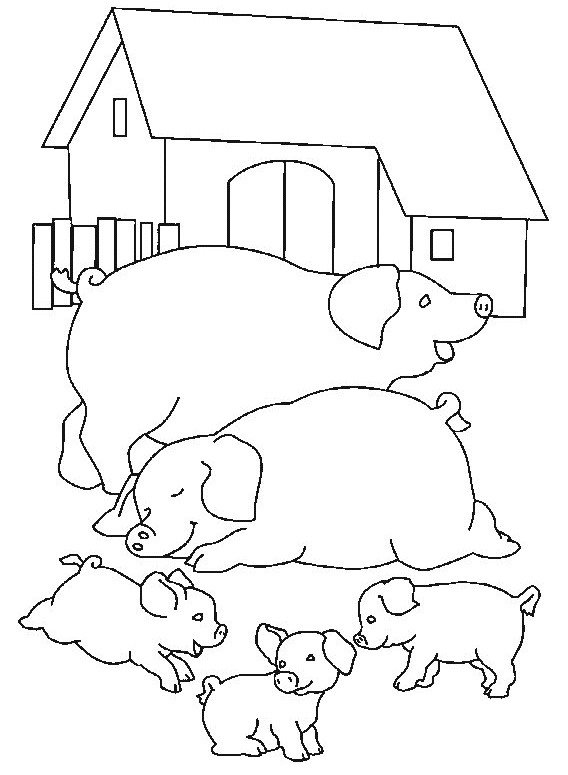 ぬりえページ: 豚 (動物) #3675 - 無料の印刷可能なぬりえページ