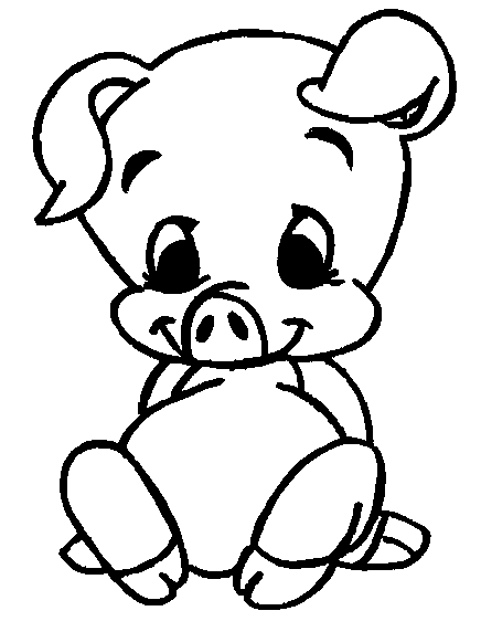 ぬりえページ: 豚 (動物) #3681 - 無料の印刷可能なぬりえページ