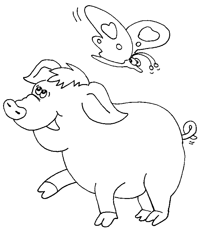 ぬりえページ: 豚 (動物) #3696 - 無料の印刷可能なぬりえページ