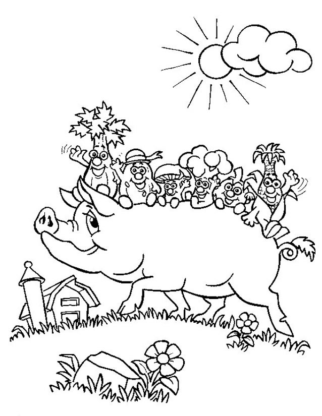 ぬりえページ: 豚肉 (動物) #17629 - 無料の印刷可能なぬりえページ