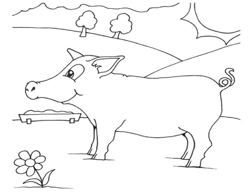 ぬりえページ: 豚肉 (動物) #17638 - 無料の印刷可能なぬりえページ