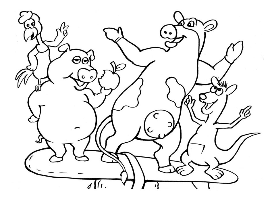 ぬりえページ: 豚肉 (動物) #17656 - 無料の印刷可能なぬりえページ