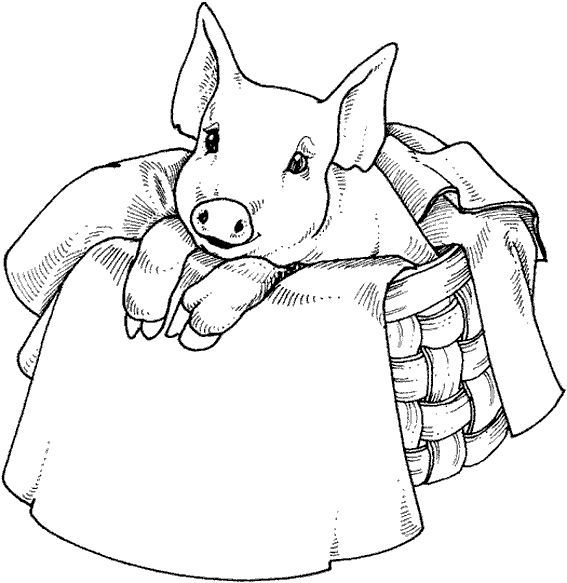 ぬりえページ: 豚肉 (動物) #17784 - 無料の印刷可能なぬりえページ