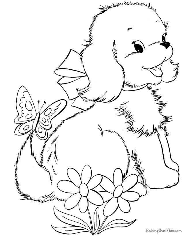 ぬりえページ: 子犬 (動物) #2911 - 無料の印刷可能なぬりえページ