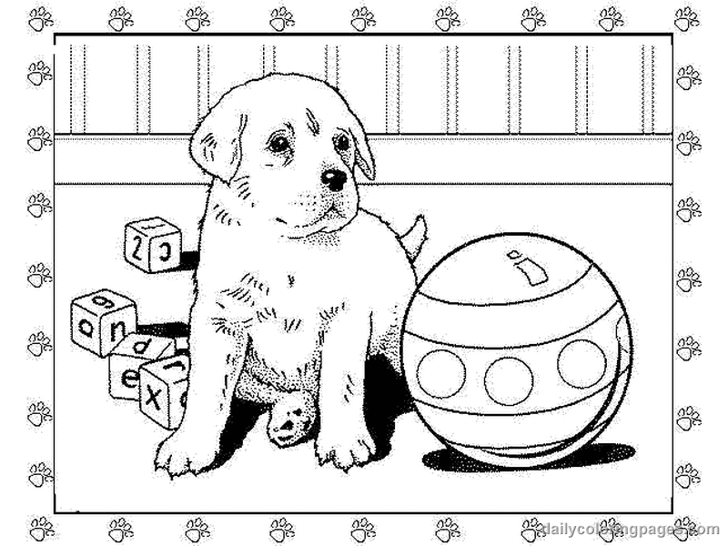 ぬりえページ: 子犬 (動物) #2930 - 無料の印刷可能なぬりえページ