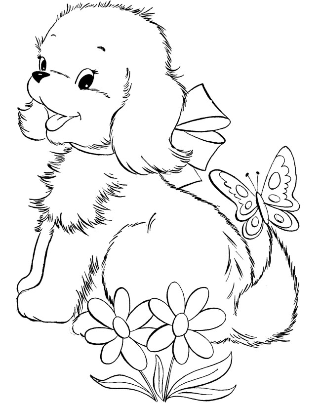 ぬりえページ: 子犬 (動物) #2971 - 無料の印刷可能なぬりえページ