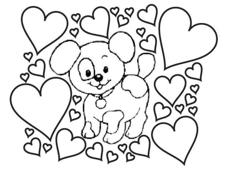 ぬりえページ: 子犬 (動物) #3010 - 無料の印刷可能なぬりえページ