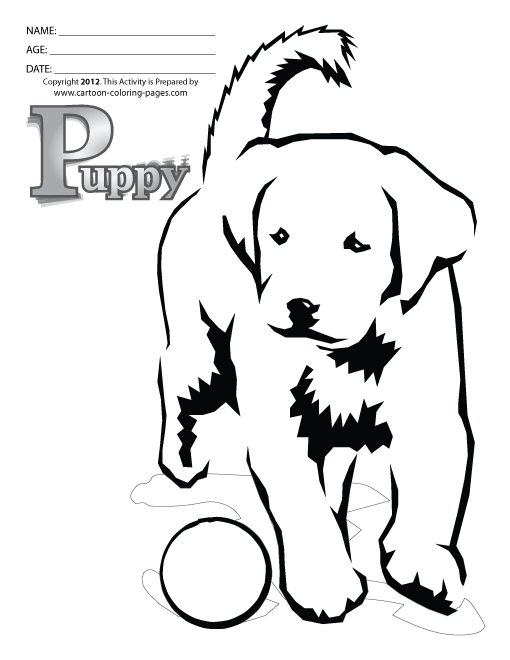 ぬりえページ: 子犬 (動物) #3050 - 無料の印刷可能なぬりえページ