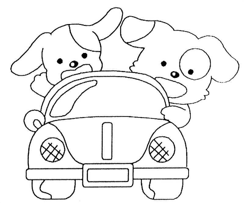 ぬりえページ: 子犬 (動物) #3074 - 無料の印刷可能なぬりえページ