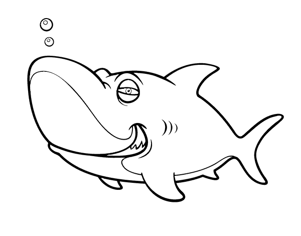 ぬりえページ: 鮫 (動物) #14794 - 無料の印刷可能なぬりえページ