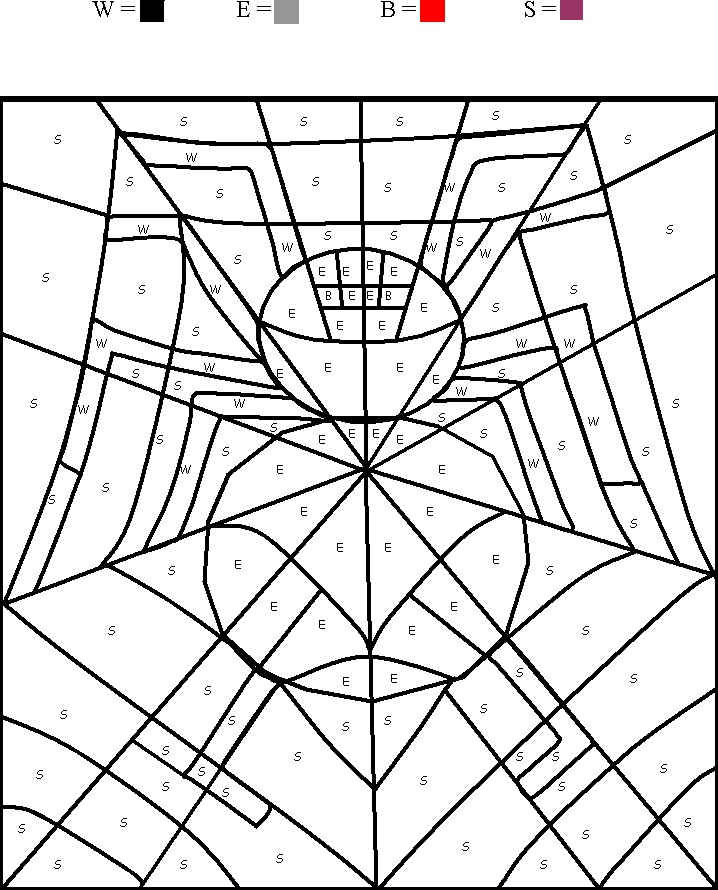 ぬりえページ: クモ (動物) #658 - 無料の印刷可能なぬりえページ
