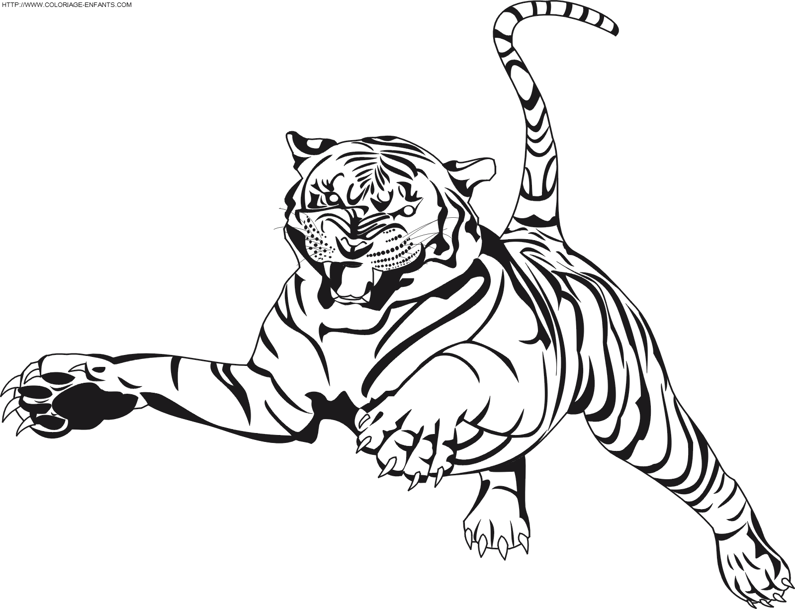 ぬりえページ: 虎 (動物) #13608 - 無料の印刷可能なぬりえページ