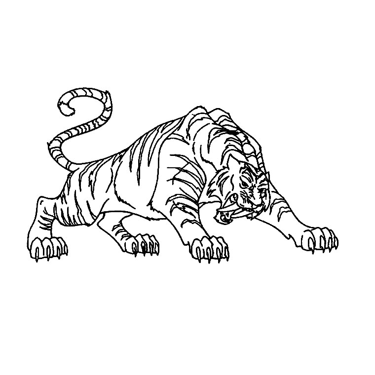ぬりえページ: 虎 (動物) #13617 - 無料の印刷可能なぬりえページ
