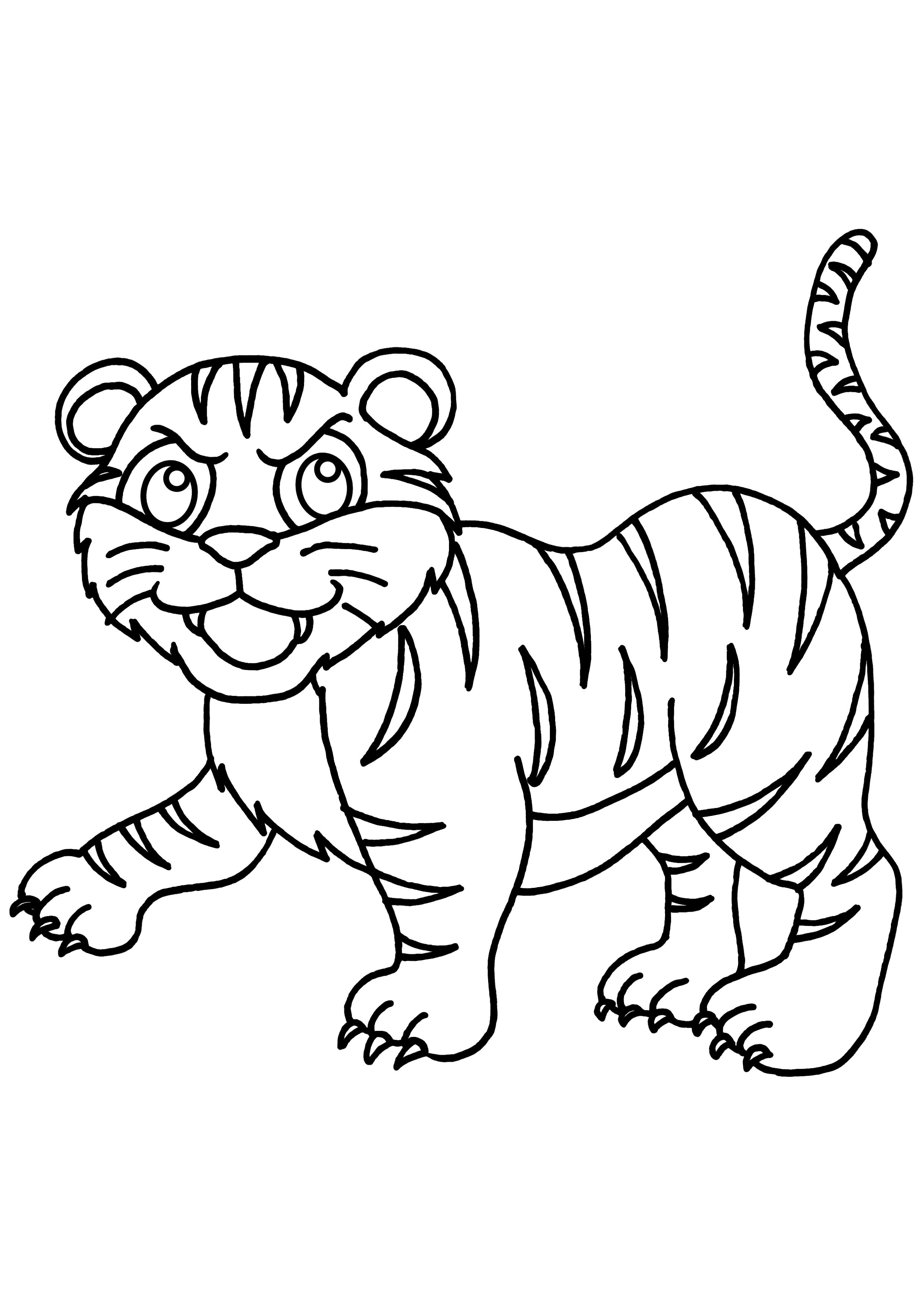ぬりえページ: 虎 (動物) #13625 - 無料の印刷可能なぬりえページ