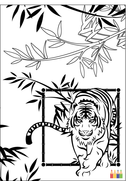 ぬりえページ: 虎 (動物) #13656 - 無料の印刷可能なぬりえページ