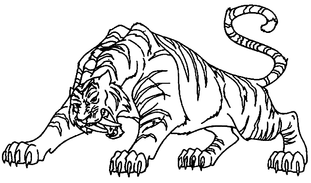 ぬりえページ: 虎 (動物) #13688 - 無料の印刷可能なぬりえページ