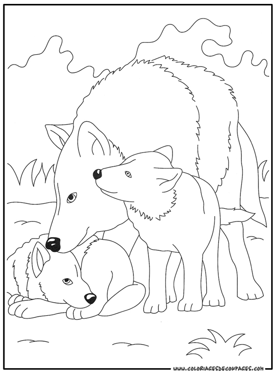 ぬりえページ: 狼 (動物) #10491 - 無料の印刷可能なぬりえページ
