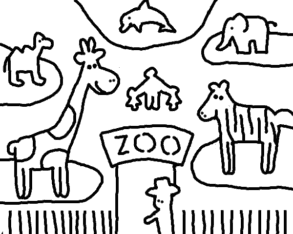 ぬりえページ: 動物園 (動物) #12734 - 無料の印刷可能なぬりえページ
