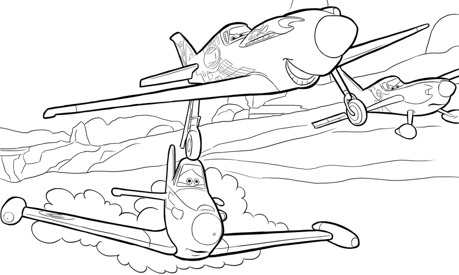 ぬりえページ: 飛行機 (アニメ映画) #132700 - 無料の印刷可能なぬりえページ