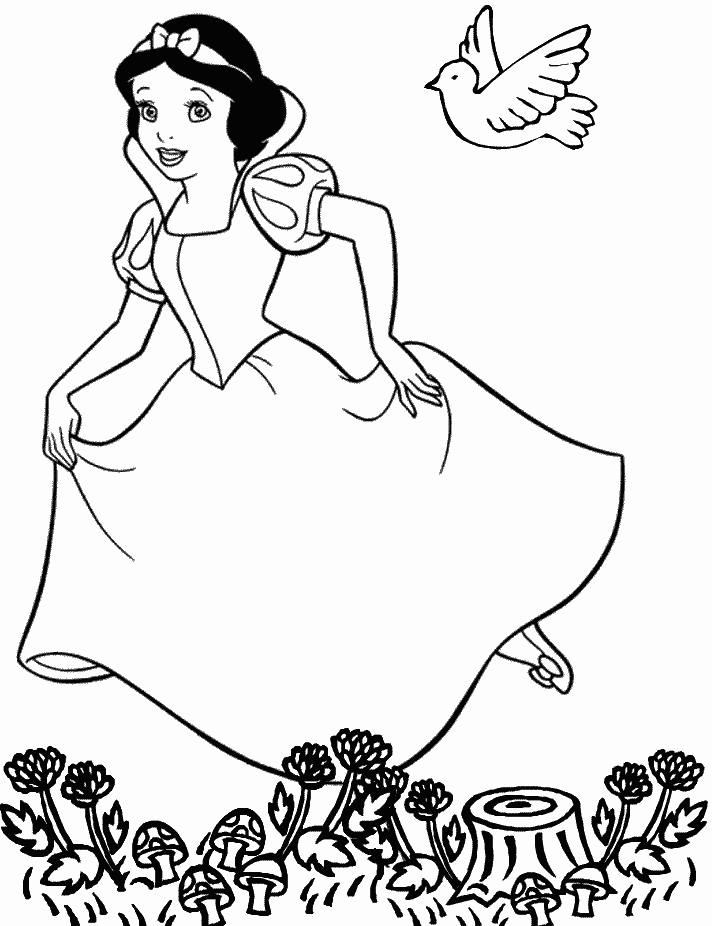 ぬりえページ: 白雪姫と七人のこびと (アニメ映画) #133874 - 無料の印刷可能なぬりえページ